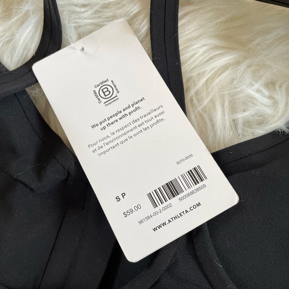 ATHLETA EMPOWER II DAILY SPORTS BRA A-C IN BLACK NWT - Picture 6 of 7